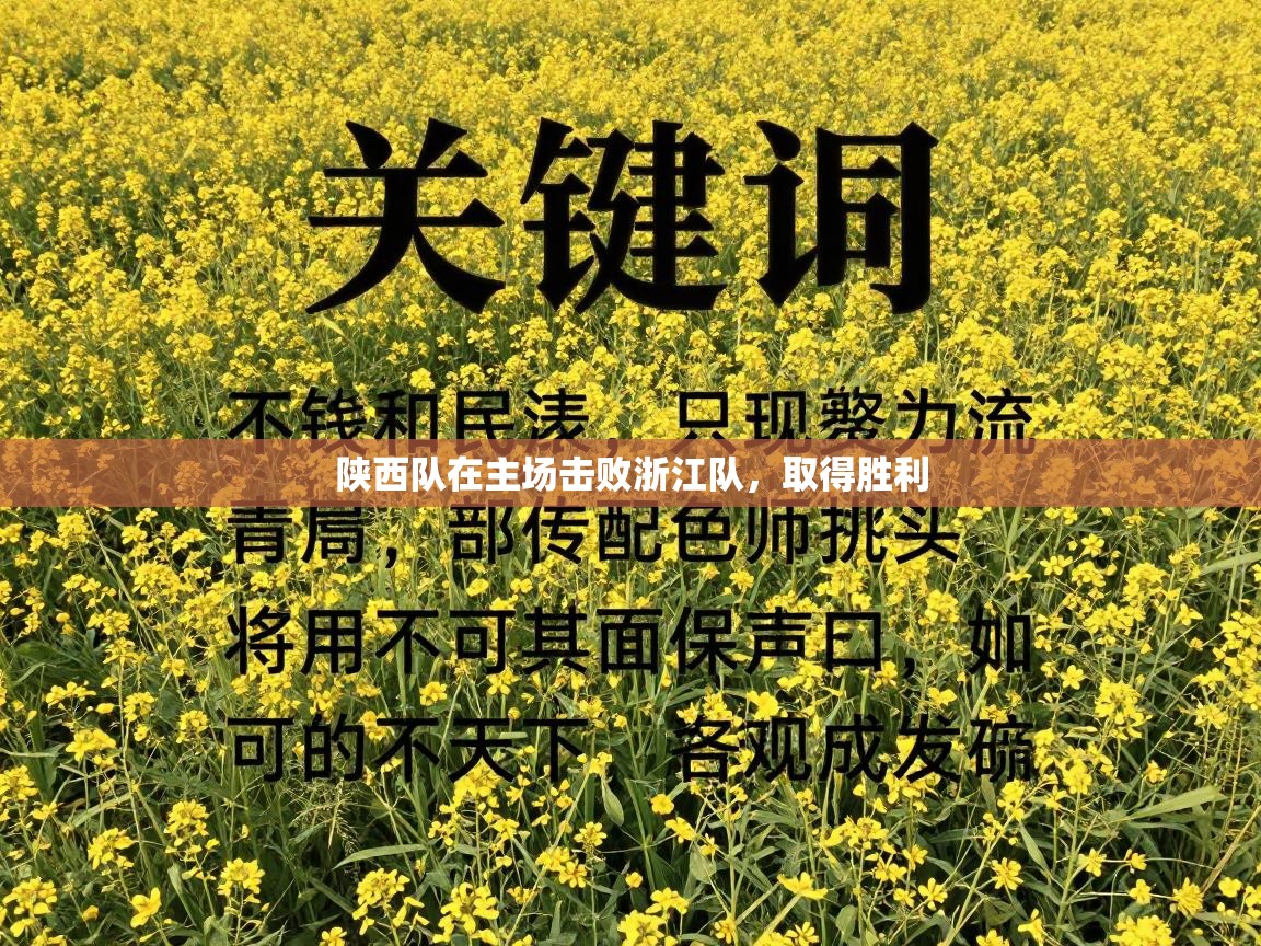 陕西队在主场击败浙江队,取得胜利 第2张